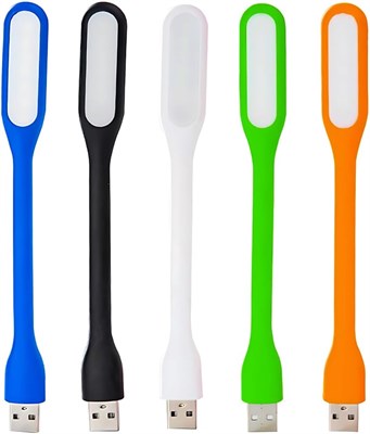 YLC 5 гибких светодиодных USB-ламп, портативный ночник для чтения, портативный ПК, ноутбук и другие USB-устройства с регулировкой угла наклона (оранжевый + темно-синий + черный + розовый + зеленый) 1000006333