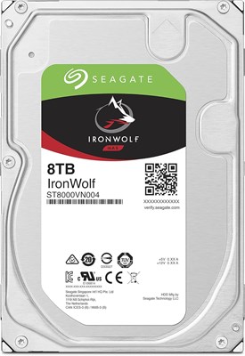 Seagate IronWolf 8 ТБ, внутренний жесткий диск для NAS, HDD, 3,5 дюйма, 7200 об/мин, CMR, кэш 256 МБ, SATA 6 Гбит/с, номер модели: ST8000VN004 1000004758 - фото 526104