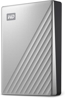 Портативный внешний жесткий диск WD My Passport Ultra Silver емкостью 4 ТБ, совместимый с USB-C и USB 3.1 — WDBFTM0040BSL-WESN 1000006540 - фото 526175
