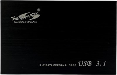 Корпус/корпус для внешнего жесткого диска и твердотельного накопителя Shivox SX-4009 2,5" Type C, до 10 Гбит/с и жесткий диск на 3 ТБ, 2,5-дюймовый USB 3.1 для Sandisk, WD, Seagate, Toshiba, Samsung, SATA I/II/III, HDD, SSD, PS4 1000006607 - фото 526463
