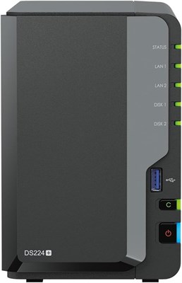 Synology DS224+ 2-Bay Diskstation NAS (Intel Celeron J4125 4-ядерный 2,0 ГГц, 2 ГБ DDR4 ОЗУ, 2 порта RJ-45 1GbE LAN), комплект 24 ТБ с 2 жесткими дисками WD Red Plus по 12 ТБ (WD120EFBX - 68B0EN0) 1000006631 - фото 526579