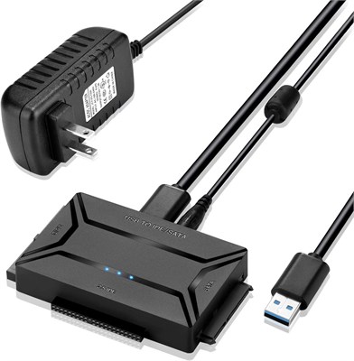 Адаптер Microware USB - SATA IDE HDD - кабель USB 3.0 для 2,5-дюймового и 3,5-дюймового SATA IDE жесткого диска для Windows 10/8/7/XP, Mac, комплект для чтения внутренних SSD-накопителей на внешние, преобразование файлов и данных 1000006643 - фото 526637