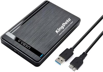 Корпус для жесткого диска KingData SSD HDD 2,5 дюйма SATA III USB 3.0 Caddy Case для внешнего устройства чтения карт памяти ноутбука с быстрой передачей данных, кабелем UASP в комплекте, светодиодный индикатор без инструментов 1000006678 - фото 526806