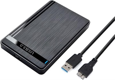 Корпус для жесткого диска Flaretech 2,5", адаптер USB 3.0 - SATA III, поддерживает 2,5-дюймовые твердотельные накопители и жесткие диски 9,5 мм, 7 мм, внешний корпус для жесткого диска с UASP, совместимый с WD, Seagate, Toshiba, Samsung, Hitachi - черный 1000006679 - фото 526811