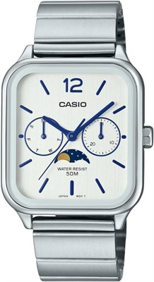 Мужские часы Casio MTP-M305D-7AVDF с белым циферблатом и серебристым ремешком 1000006852 - фото 527280