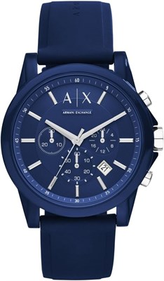 Мужские аналогово-кварцевые часы Armani Exchange из нержавеющей стали с силиконовым ремешком 1000006871 - фото 527356