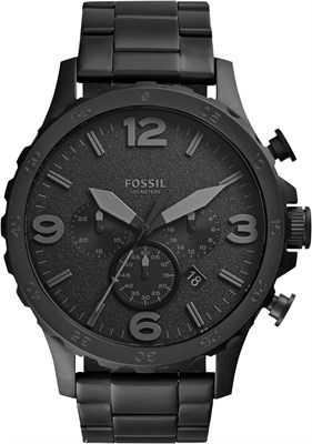 Мужские часы Fossil Nate с большим циферблатом хронографа и ремешком из нержавеющей стали или кожи 1000006873 - фото 527366