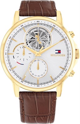 Tommy Hilfiger Classic – многофункциональные кварцевые часы с кожаным ремешком для мужчин – водонепроницаемость до 5 атм/50 метров – премиальный стиль для повседневного ношения – 44 мм 1000006902 - фото 527486