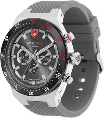 Мужские часы Swiss Eagle с хронографом и швейцарским механизмом 1000006905 - фото 527499