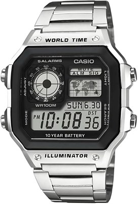 Мужские часы Casio с цифровым циферблатом из нержавеющей стали 1000006915 - фото 527543