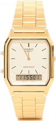 Мужские часы Casio - золотой циферблат, золотой ремешок, AQ-230GA-9DMQ 1000006926 - фото 527592