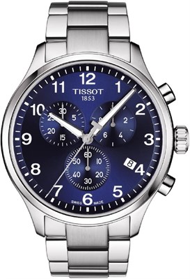 Мужские наручные часы Tissot Chronograph с серебряным ремешком - T116.617.11.047.01, CHRONO XL CLASSIC, 45 мм 1000006947 - фото 527670