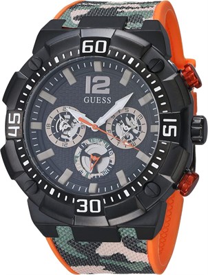 Мужские многофункциональные часы GUESS из нержавеющей стали, 50 мм, черно-серебристого цвета, кварцевые часы 1000006954 - фото 527701