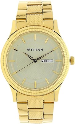 Аналоговые круглые часы Titan Karishma для мужчин 1000006989 - фото 527842