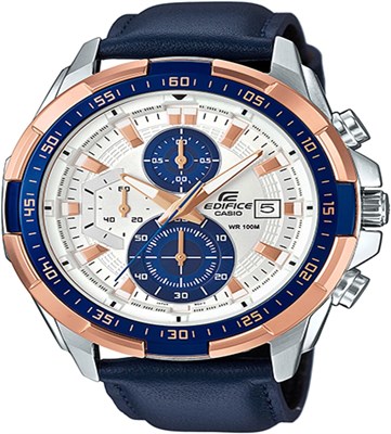 Casio Edifice для мужчин — аналоговые часы с кожаным ремешком — EFR-539L-7CV 1000006995 - фото 527872