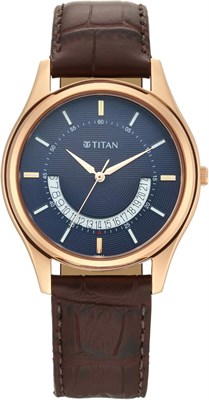 Аналоговые круглые часы Titan Karishma для мужчин 1000007015 - фото 527943