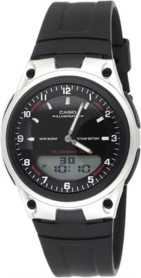 Мужские часы Casio с черным циферблатом из нержавеющей стали 1000007048 - фото 528074