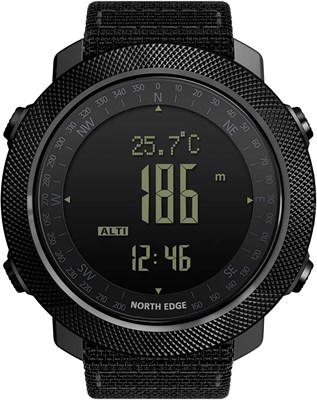 NORTH EDGE мужские цифровые спортивные часы для активного отдыха с альтиметром, барометром, компасом, мировым временем, водонепроницаемые наручные часы с шагомером, 50 м 1000007056 - фото 528113