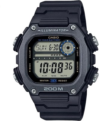 Кварцевые часы Casio с батарейкой на 10 лет и ремешком из смолы 1000007058 - фото 528123