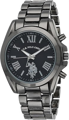 Часы Accutime US Polo, черные, NOSIZ, кварцевые, мужские 1000007116 - фото 528381