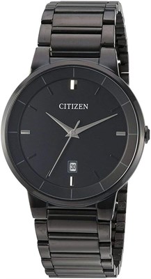 Мужские аналоговые часы Citizen с черным циферблатом BI5017-50E 1000007185 - фото 528681