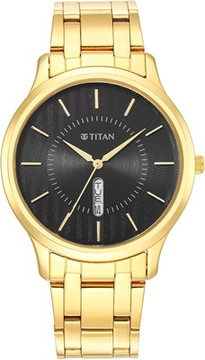 Мужские аналоговые часы Titan Gents Karishma с черным циферблатом - 1825YM02/NR1825YM02 1000007216 - фото 528820