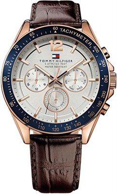 Мужские часы Tommy Hilfiger LUKE с серебристо-белым циферблатом и ионным покрытием из розового золота - 1791118 1000007232 - фото 528879