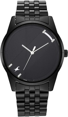 Мужские аналоговые металлические часы Fastrack Stunners 3.0 с черным циферблатом, 3277Nm01/Nr3277Nm01, цвет ремешка: черный 1000007237 - фото 528900
