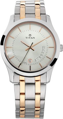 Мужские часы Titan Gents Karishma Analog с серебристым циферблатом - NN1823KM01/NP1823KM01 1000007239 - фото 528910