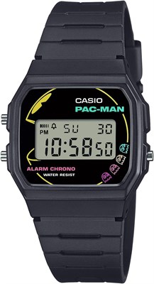 Мужские наручные часы Casio Classic F-91WPC-1AJR, модель, посвящённая PAC-MAN, из биопластика, чёрного цвета 1000007249 - фото 528955
