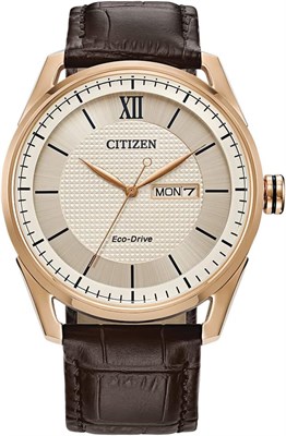 Классические мужские часы Citizen Eco-Drive с тремя стрелками, указателями дня и даты 1000007359 - фото 529443