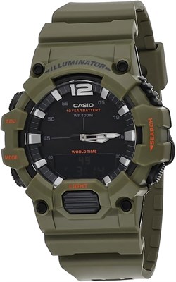 Мужские часы Casio с аналого-цифровым дисплеем и ремешком из смолы 1000007377 - фото 529522