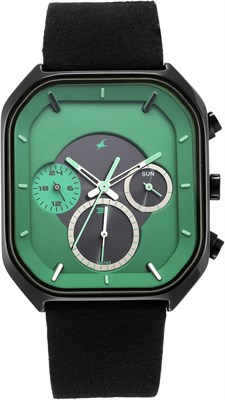 Мужские аналоговые часы Fastrack After Dark с зеленым циферблатом - 4795/NR3270NL01 1000007398 - фото 529609
