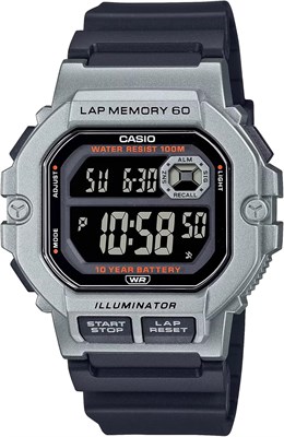 Серия Casio WS1300H | Цифровые часы | Водонепроницаемость до 100 метров | Светодиодная подсветка | Секундомер с точностью измерения 1/100 секунды | График приливов и отливов | Таймер Coundtown | Светодиодная подсветка | Многофункциональные будильники | Ак 1000007419 - фото 529698
