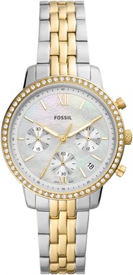 Часы Fossil Neutra Chronograph из двухцветной нержавеющей стали — ES5216 1000007519 - фото 530114