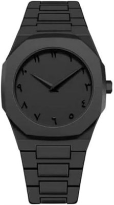 Aura Men's - Часы с арабскими цифрами - Матово-черные - Минималистичные аналоговые - Часы для мужчин | : ???? ????? ????? |Трендовые - Наручные часы - (Черные) ?????? ??????? 1000007559 - фото 530274