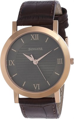 Аналоговые часы Sonata Green Dial для мужчин - NR77108WL01W 1000007568 - фото 530318