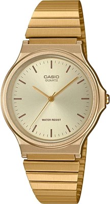 Мужские часы Casio MQ-24G-9EDF с золотым циферблатом и золотым браслетом 1000007576 - фото 530354