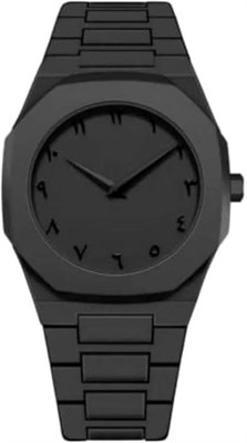 Aura Men's - Часы с арабскими цифрами - Матово-черные - Минималистичные аналоговые - Часы для мужчин | : ???? ????? ????? |Трендовые - Наручные часы - (Черные) ?????? ??????? 1000007577 - фото 530355