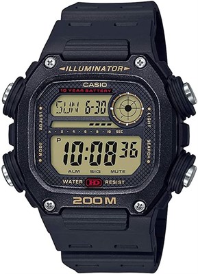 Кварцевые часы Casio с батарейкой на 10 лет и ремешком из смолы 1000007594 - фото 530430