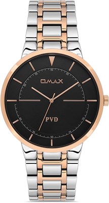 Оригинальные мужские часы Omax с серебристым, розовым, золотым ремешком из нержавеющей стали, 41 мм, черные, классические, круглые, аналоговые наручные часы для мужчин, 100% водонепроницаемые, для деловой и повседневной носки, подарки, сделано в Японии, г 1000007600 - фото 530454