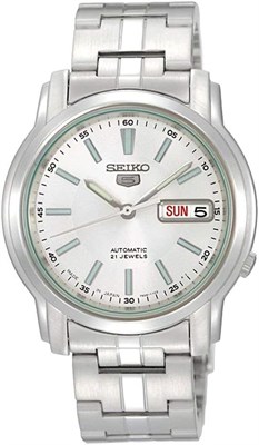 Мужские часы SEIKO Series 5 с автоматическим механизмом и белым циферблатом SNKL75K1 1000007616 - фото 530520
