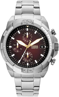 Мужские кварцевые наручные часы Fossil Bronson из нержавеющей стали с хронографом 1000007617 - фото 530521