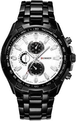 CURREN Watches Men, спортивные водонепроницаемые кварцевые наручные часы из нержавеющей стали для мужчин и мальчиков, 1 шт., нержавеющая сталь, браслет 1000007629 - фото 530575