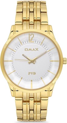 Оригинальные мужские часы Omax с золотым ремешком из нержавеющей стали, белые, 41 мм, круглые аналоговые наручные часы для мужчин, 100% водонепроницаемые, для деловой повседневной одежды, сделано в Японии, гарантия 1 год 1000007634 - фото 530595