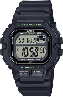 Серия Casio WS1300H | Цифровые часы | Водонепроницаемость до 100 метров | Светодиодная подсветка | Секундомер с точностью измерения 1/100 секунды | График приливов и отливов | Таймер Coundtown | Светодиодная подсветка | Многофункциональные будильники | Ак 1000007637 - фото 530606