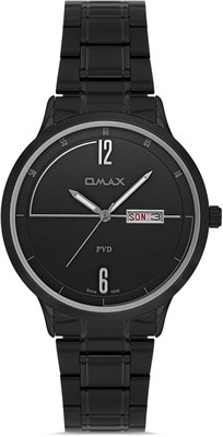 Оригинальные мужские часы Omax с черным ремешком из нержавеющей стали, 41 мм, круглыми аналоговыми наручными часами с указанием даты и времени, 100% водонепроницаемые, для деловой и повседневной одежды, подарки, сделано в Японии, гарантия 1 год 1000007662 - фото 530712