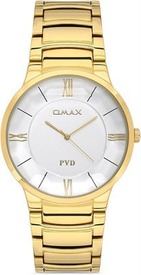 Оригинальные часы Omax для мужчин с золотым ремешком из нержавеющей стали 31 мм, белые классические круглые аналоговые наручные часы для мужчин, 100% водонепроницаемые, для деловой повседневной одежды, подарки, сделано в Японии, гарантия 1 год 1000007666 - фото 530724