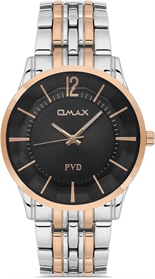 Оригинальные мужские часы Omax с серебристым ремешком из нержавеющей стали, черным, 41 мм, круглые аналоговые наручные часы для мужчин, 100% водонепроницаемые, для деловой повседневной одежды, подарки, сделано в Японии, гарантия 1 год 1000007697 - фото 530823