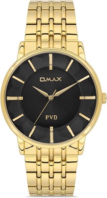 Оригинальные часы Omax для мужчин с полностью золотым ремешком из нержавеющей стали 31 мм, черные классические круглые аналоговые наручные часы для мужчин, 100% водонепроницаемые, для деловой повседневной одежды, подарки, сделано в Японии, гарантия 1 год 1000007700 - фото 530832